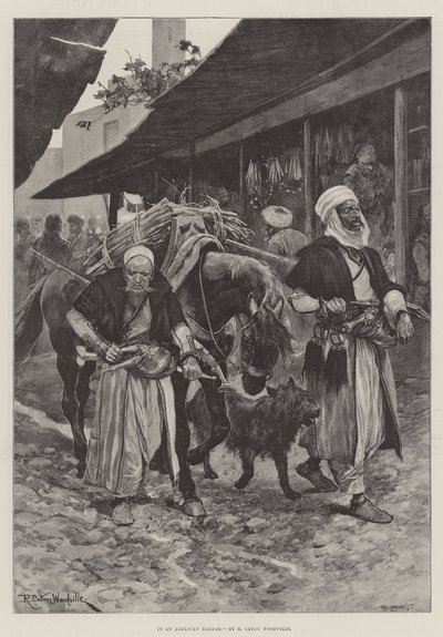 In an Albanian Bazaar by Richard Caton Woodville junior